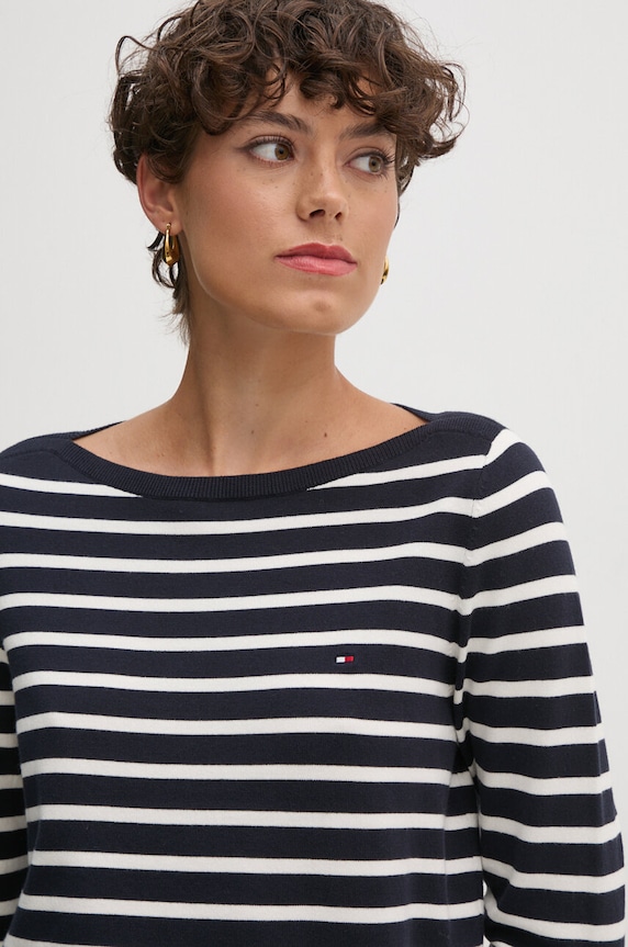 Πουλόβερ Tommy Hilfiger σκούρο μπλε WW0WW40099