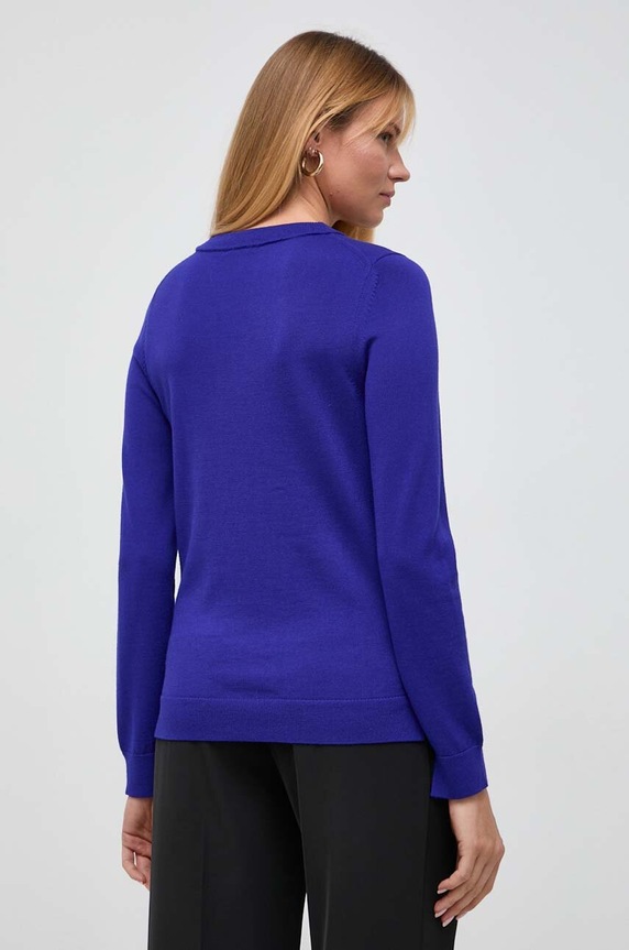 Ruházat BOSS gyapjú pulóver 50492551 kék