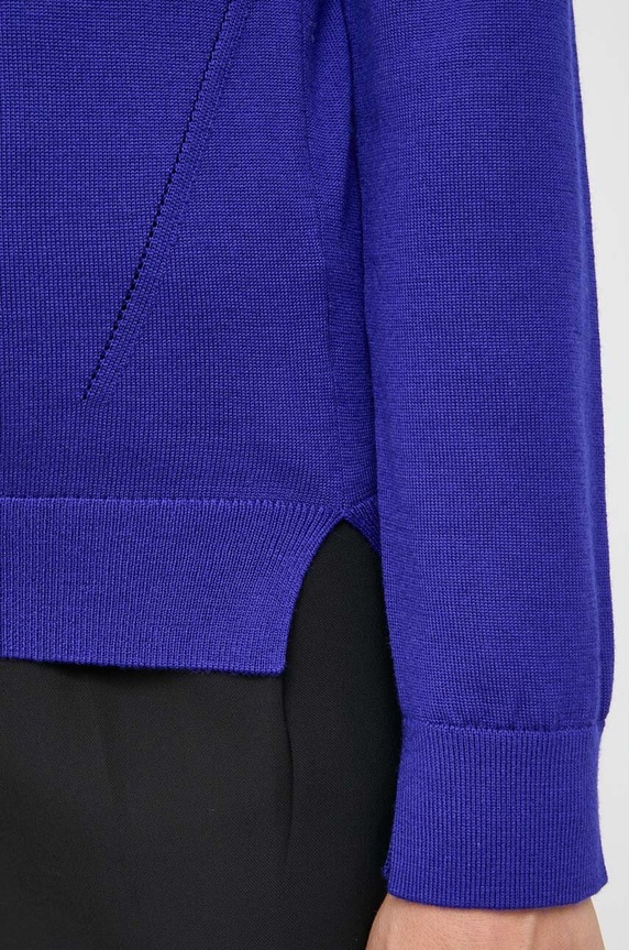 BOSS gyapjú pulóver 50492551 kék