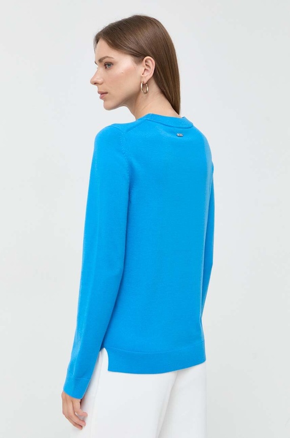 Ruházat BOSS gyapjú pulóver 50492551 kék