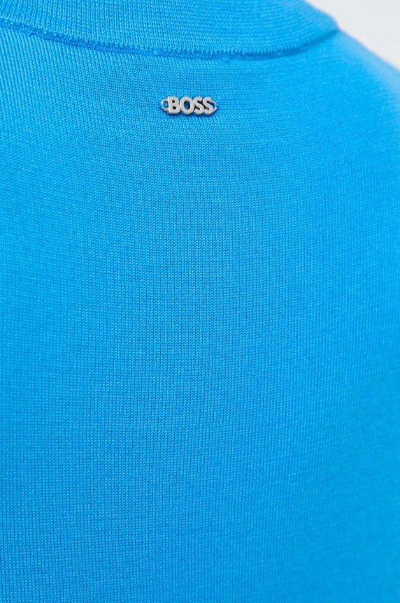 BOSS gyapjú pulóver 50492551 kék