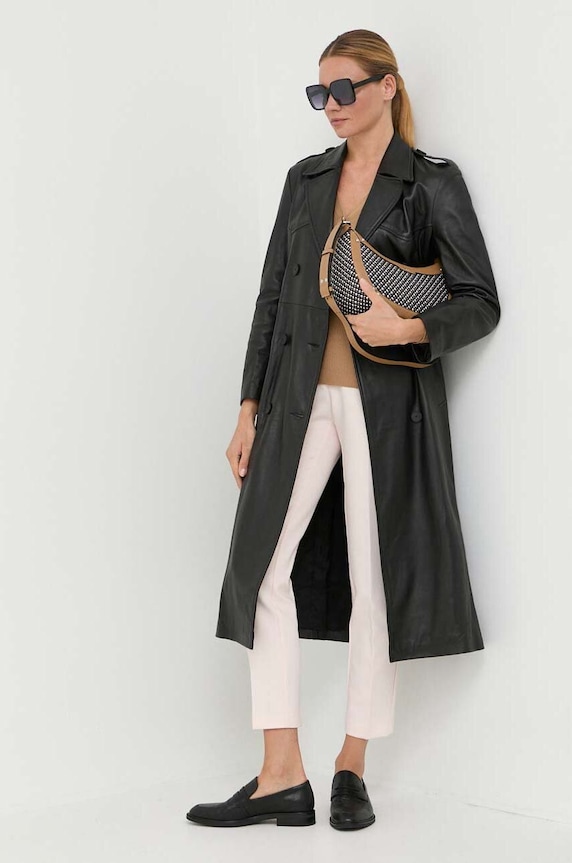 Pulover s dodatkom vune BOSS 50493904 bež AW23