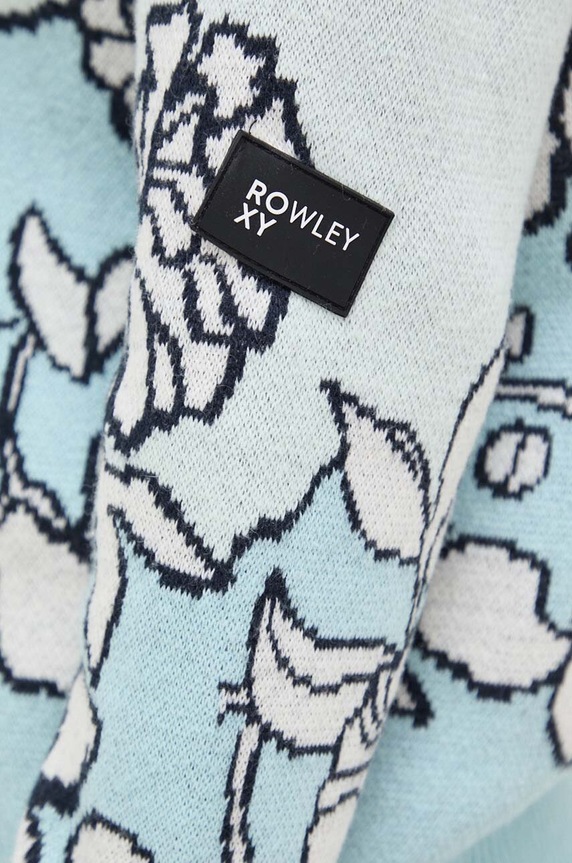 Svetr z vlněné směsi Roxy x Rowley ERJFT04707 modrá