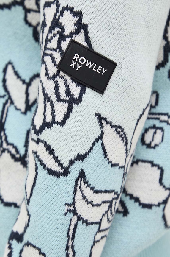 Svetr z vlněné směsi Roxy x Rowley ERJFT04707 modrá