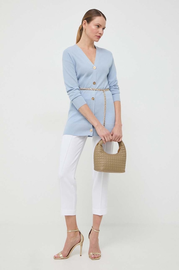 MICHAEL Michael Kors kardigan wełniany MF360O24VR niebieski SS24