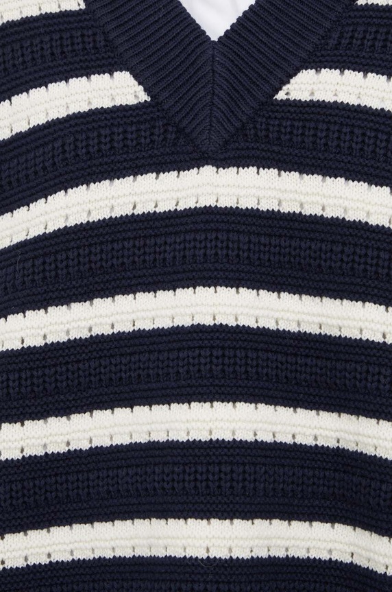 Samsoe Samsoe sweter z domieszką wełny F23300195 granatowy