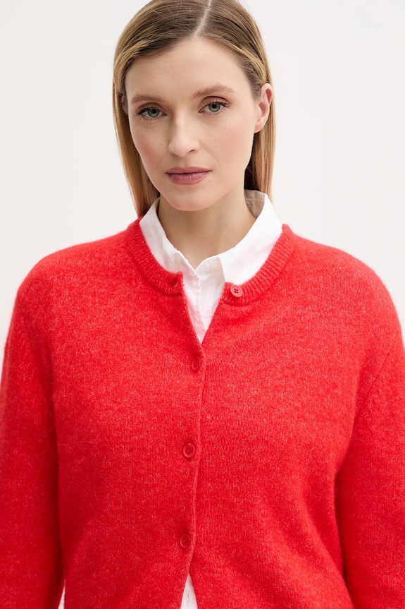 Samsoe Samsoe cardigan din lână NOR rosu F16422744