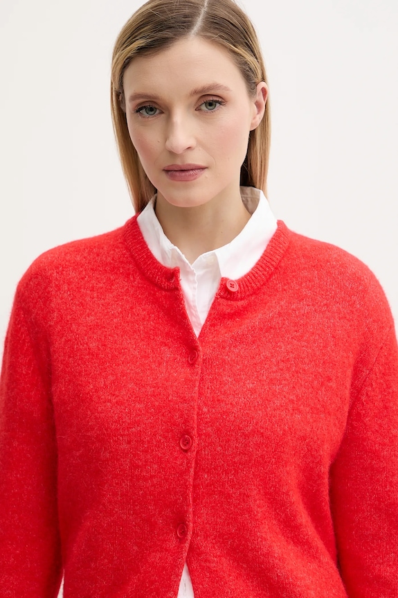 Samsoe Samsoe cardigan din lână NOR rosu F16422744
