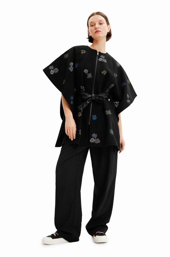 Desigual poncho pozostałe czarny 23WAIA02