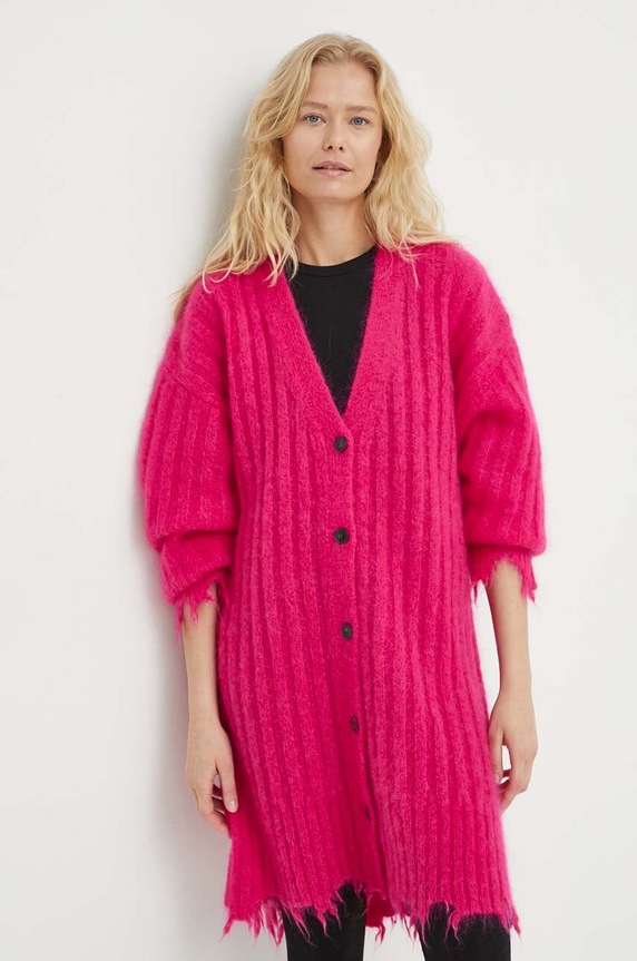 Herskind kardigan wełniany 4926970 różowy AW23