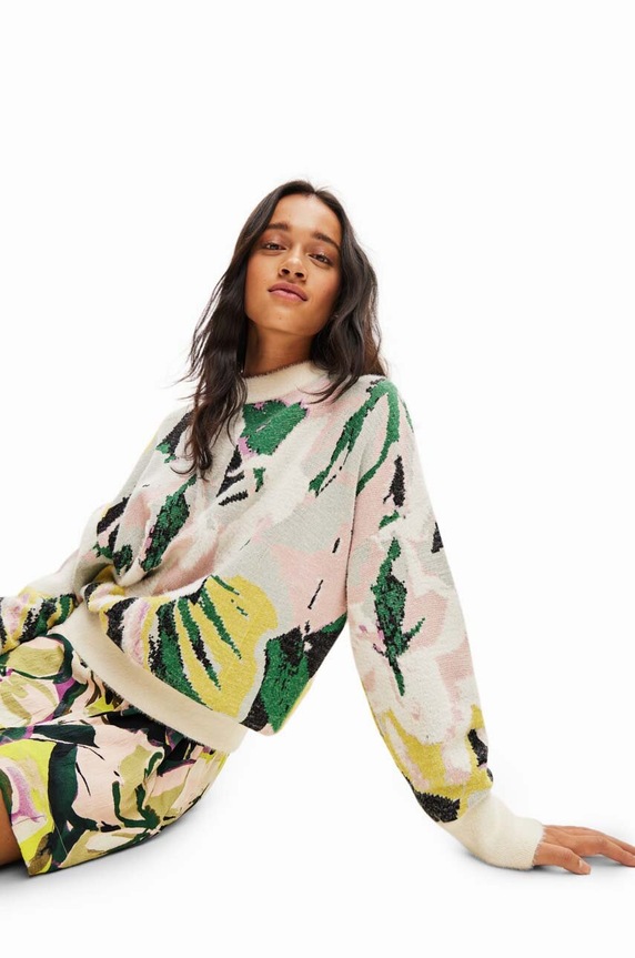 Odzież Desigual sweter 23WWJF42 multicolor