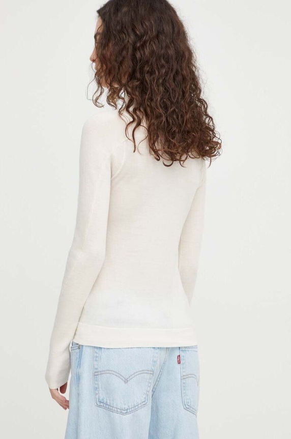 Odzież G-Star sweter wełniany D23678.B692 beżowy