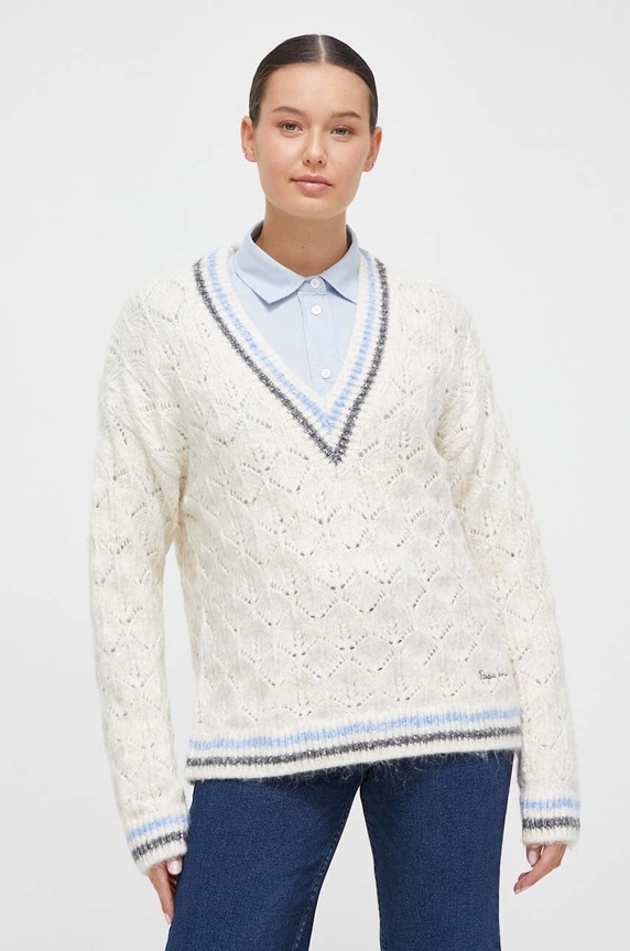 Pepe Jeans sweter pozostałe beżowy PL702077.804