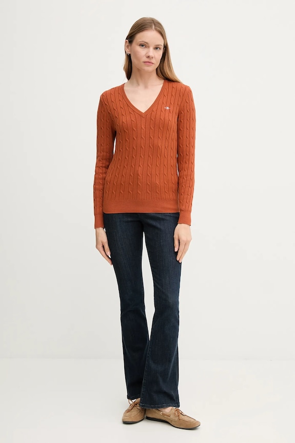 Gant sweter 4800101 pomarańczowy SS26