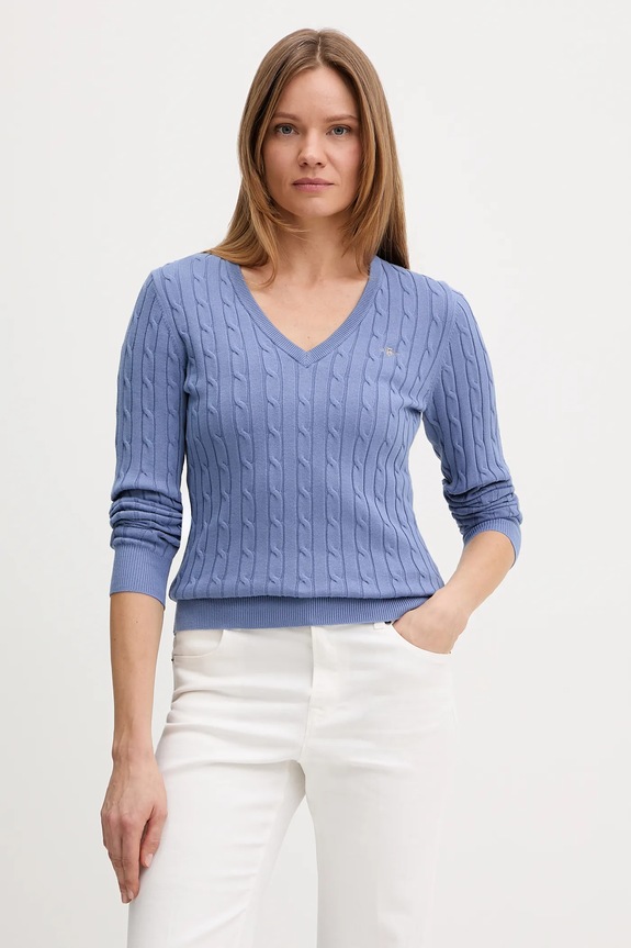 Gant maglione scollo a V blu 4800101