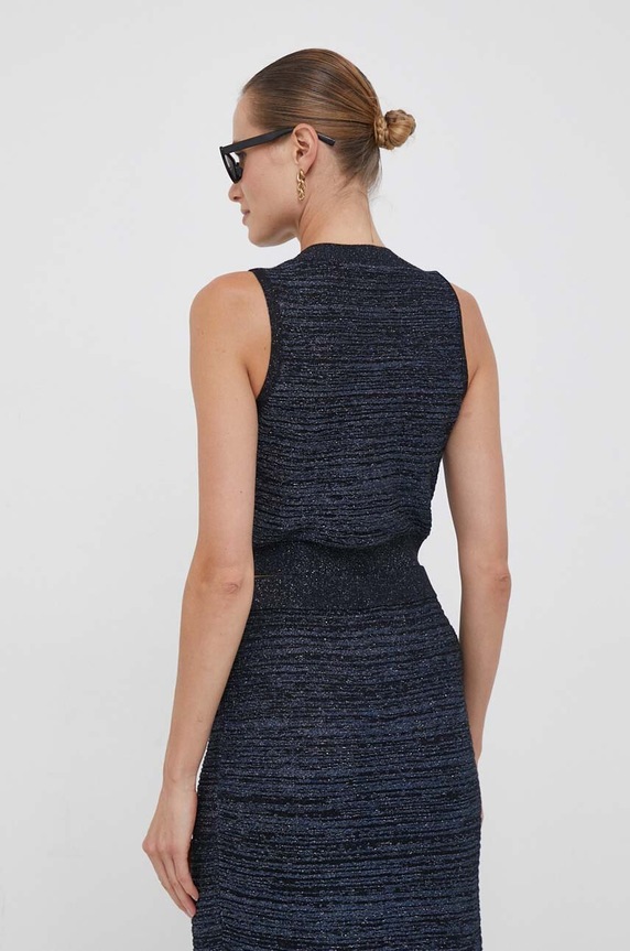 Ρούχα Top Sisley 11PUM103E.903 σκούρο μπλε