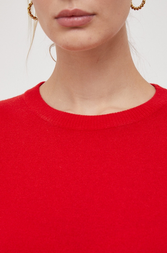 Sisley sweter wełniany 1044M103K.0F1 czerwony