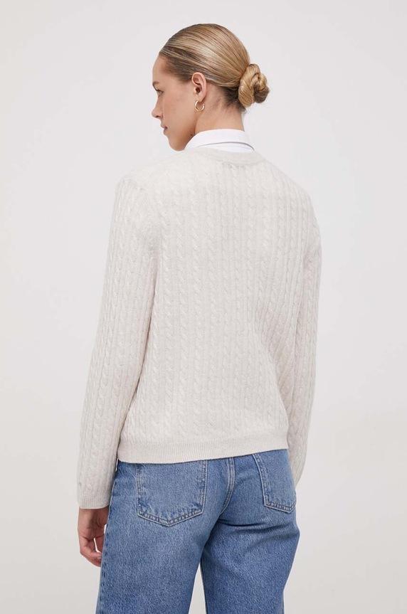 Odzież Tommy Hilfiger sweter wełniany WW0WW39887 beżowy