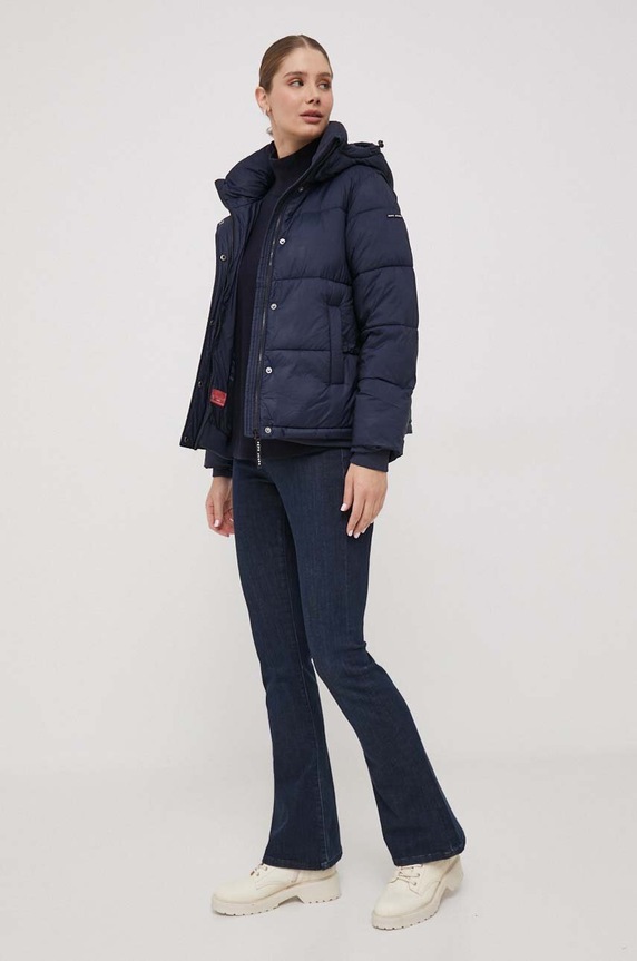 Tommy Hilfiger sweter wełniany WW0WW39894 granatowy AW23