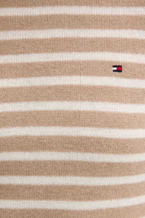 Μάλλινο πουλόβερ Tommy Hilfiger WW0WW40264 μπεζ