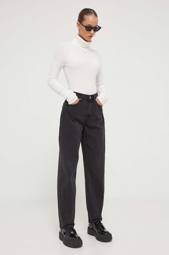 Tommy Jeans sweter DW0DW16537 beżowy AW23