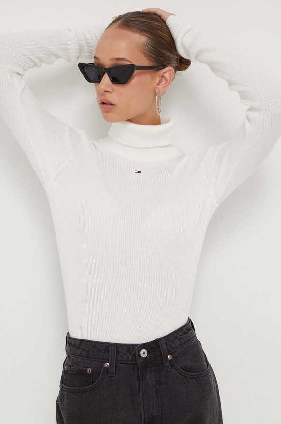 Tommy Jeans sweter beżowy DW0DW16537