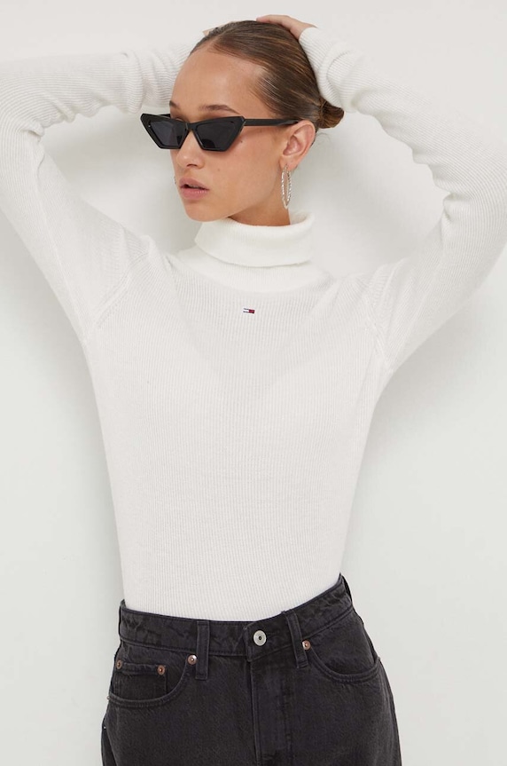 Tommy Jeans sweter beżowy DW0DW16537