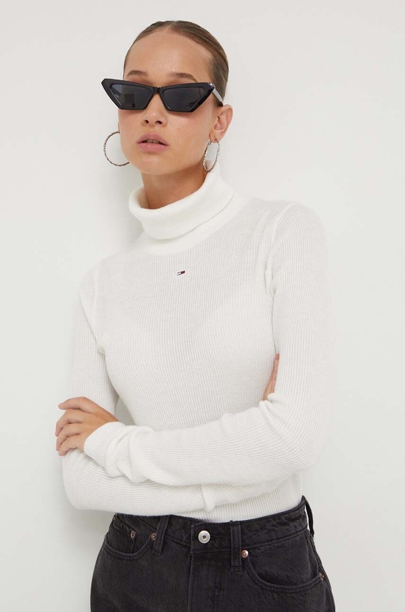 Tommy Jeans sweter DW0DW16537 beżowy