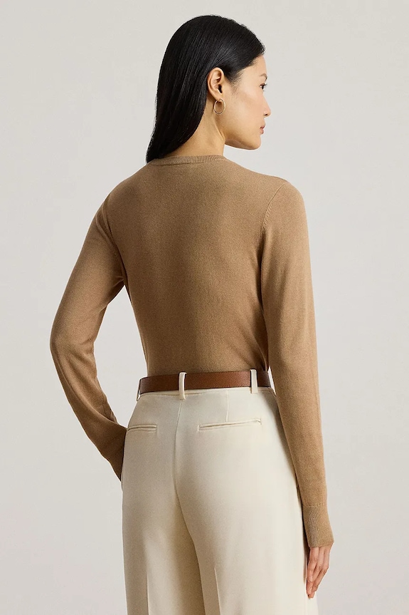 Πουλόβερ Lauren Ralph Lauren 200919114 καφέ SS26