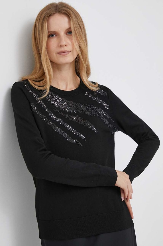 Svetr Dkny kulatý černá P3MSBJ58