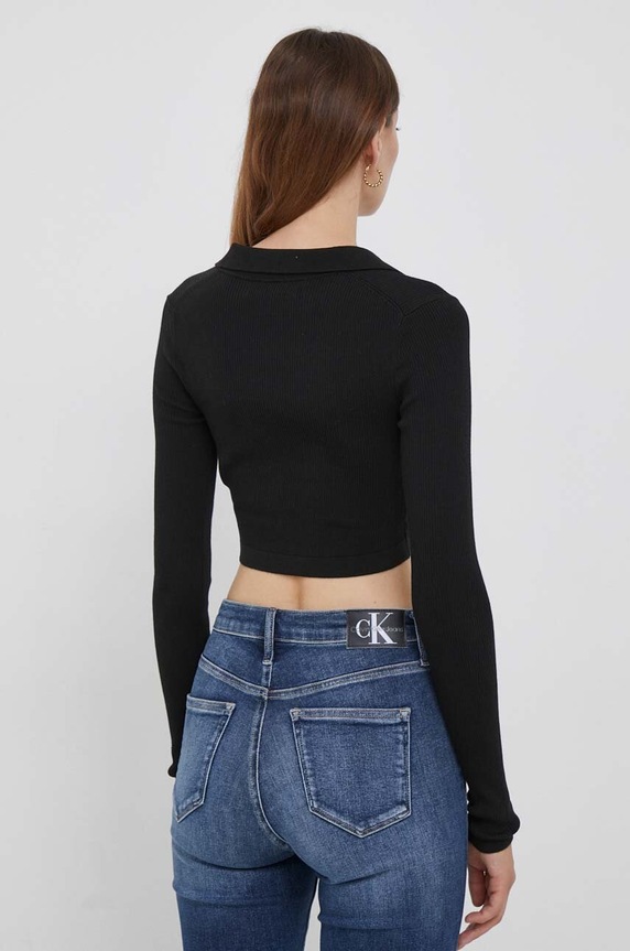 Odzież Calvin Klein Jeans longsleeve J20J221969 czarny
