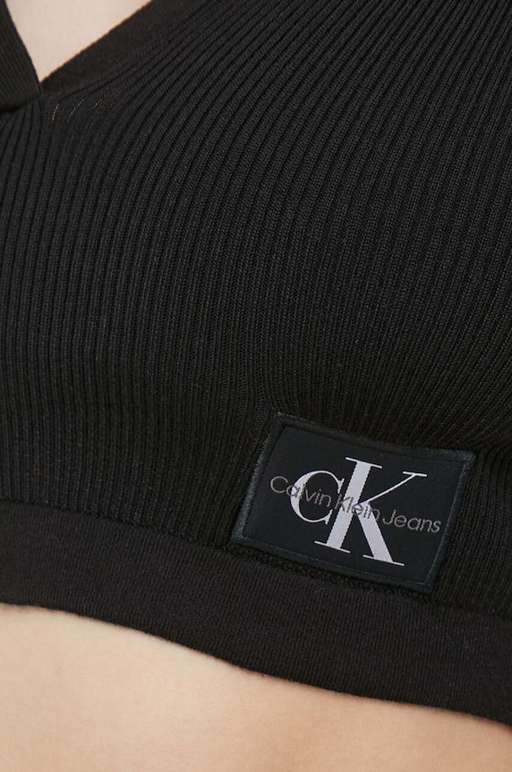 Calvin Klein Jeans longsleeve J20J221969 czarny