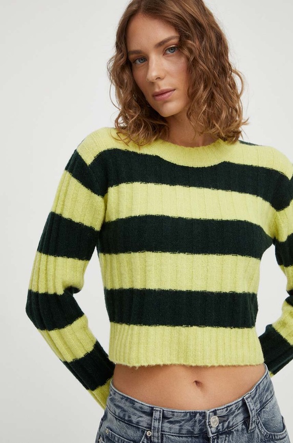 Won Hundred gyapjú pulóver zöld 2590.11076