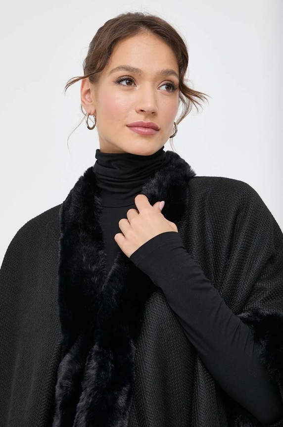 Morgan poncho 5CAPOU.NOIR czarny