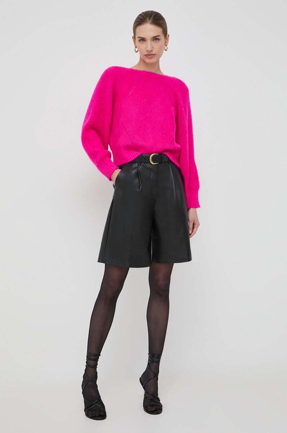 Morgan kardigan z domieszką wełny MOUSA.NEON różowy AW23