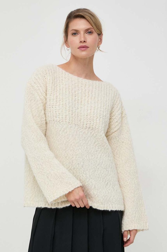 Lovechild sweter wełniany wełna beżowy 8523463