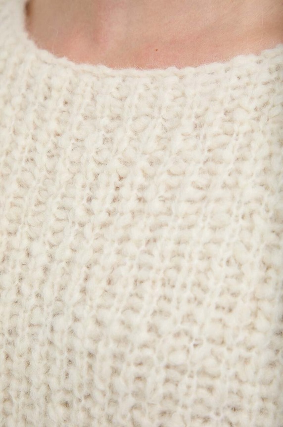 Lovechild sweter wełniany 8523463 beżowy