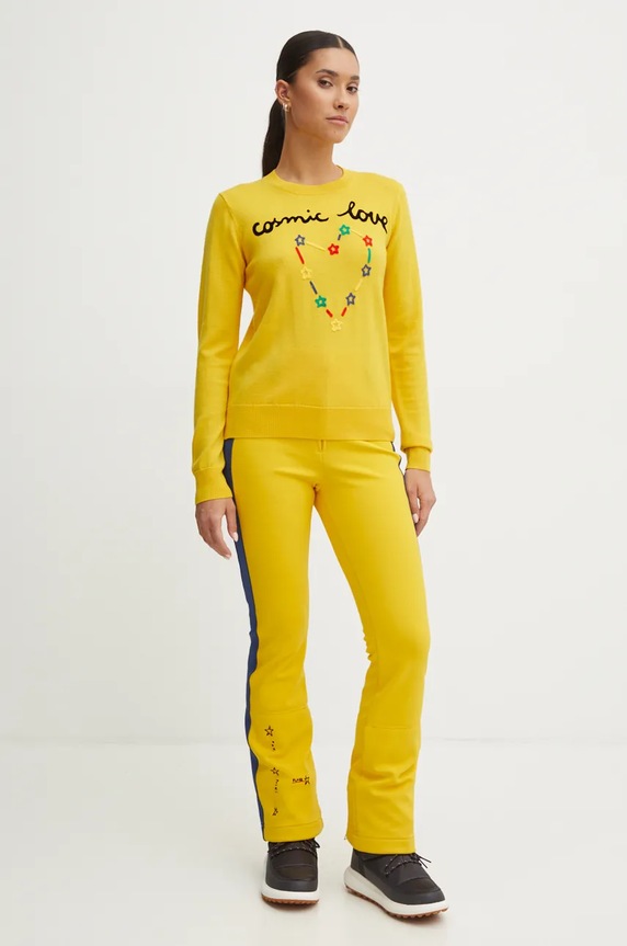 Rossignol sweter wełniany JCC RLMWO06 żółty AW24