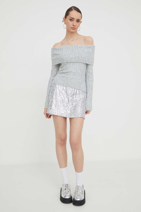 Pulover Abercrombie & Fitch KI150.3397.112 siva AW23