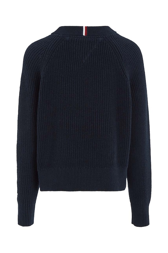 Dievča Detský bavlnený sveter Tommy Hilfiger KG0KG07480.128.176.9BYX tmavomodrá