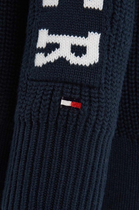Detský bavlnený sveter Tommy Hilfiger tmavomodrá KG0KG07480.128.176.9BYX