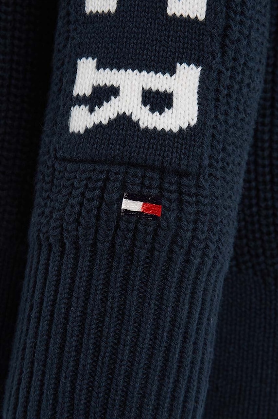 Detský bavlnený sveter Tommy Hilfiger tmavomodrá KG0KG07480.128.176.9BYX