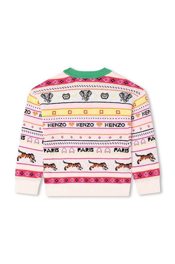 Kenzo Kids sweter z domieszką wełny dziecięcy K15683.86.108 beżowy AW23