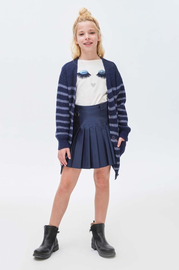 Lány Mayoral gyerekkardigán gyapjúkeverékből 7313.8D.Junior.9BYX sötétkék