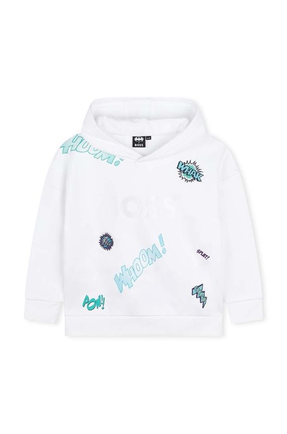 Παιδική μπλούζα BOSS J50896.162.174 λευκό AW23