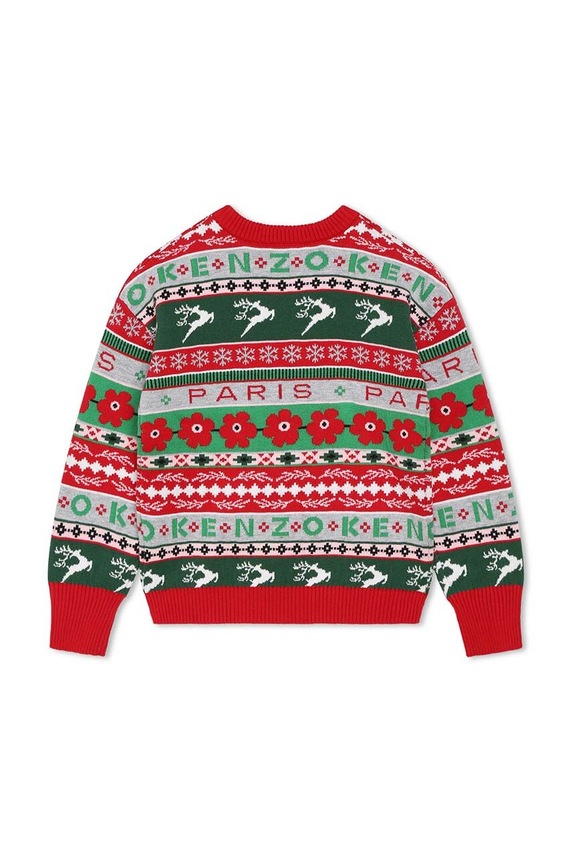 Dziewczynka Kenzo Kids sweter z domieszką wełny dziecięcy K15733.102.108 czerwony