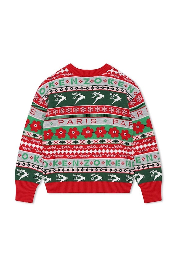 Dziewczynka Kenzo Kids sweter z domieszką wełny dziecięcy K15733.102.108 czerwony