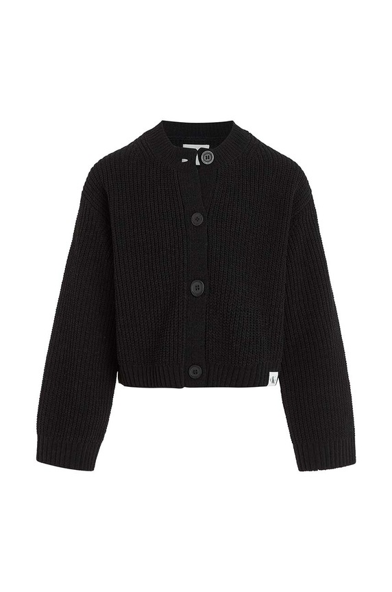 Calvin Klein Jeans kardigan dziecięcy IG0IG02215.9BYX czarny AW23