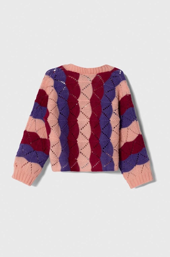 United Colors of Benetton kardigán gyapjú keverékből 1076H6003.P.SEASONAL rózsaszín AW23