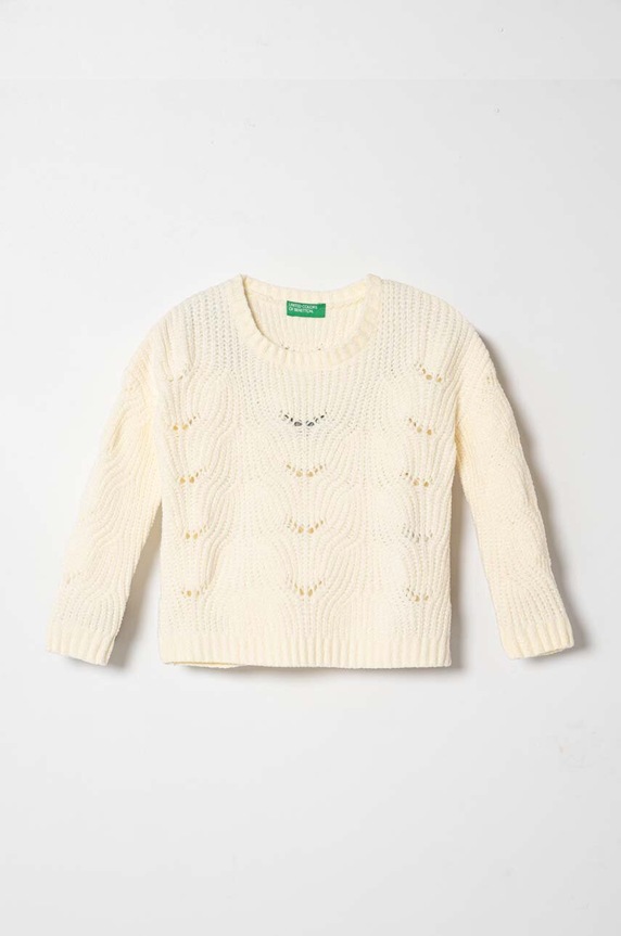 United Colors of Benetton sweter dziecięcy pozostałe beżowy 16CLG100G.P.SEASONAL